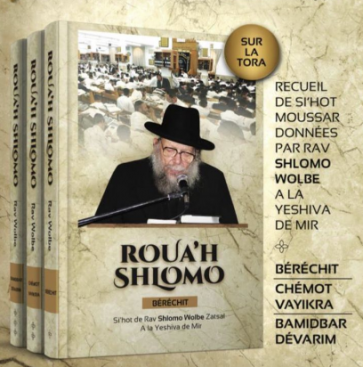 Rav Wolbe  Roua’h Shlomo – Berechit- Chemot Vayikra- Bamidbar Devarim 3 volumes
