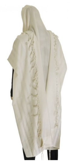 Talith Gadol Blanc antidérapant T.70