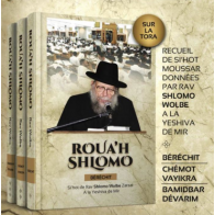 Rav Wolbe  Roua’h Shlomo – Berechit- Chemot Vayikra- Bamidbar Devarim 3 volumes