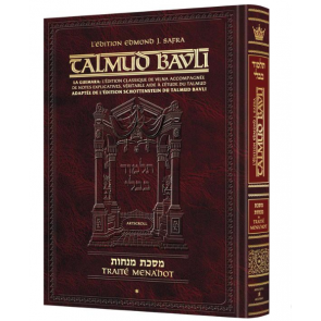Artscroll: Guemara Menakhot GRANDE, Edmond J. Safra Ed - Vol 1: Chapitre 1-3 (2a-38a)