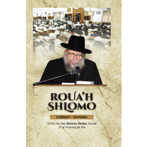 Rav Wolbe  Roua’h Shlomo  CHEMOT VAYIKRA